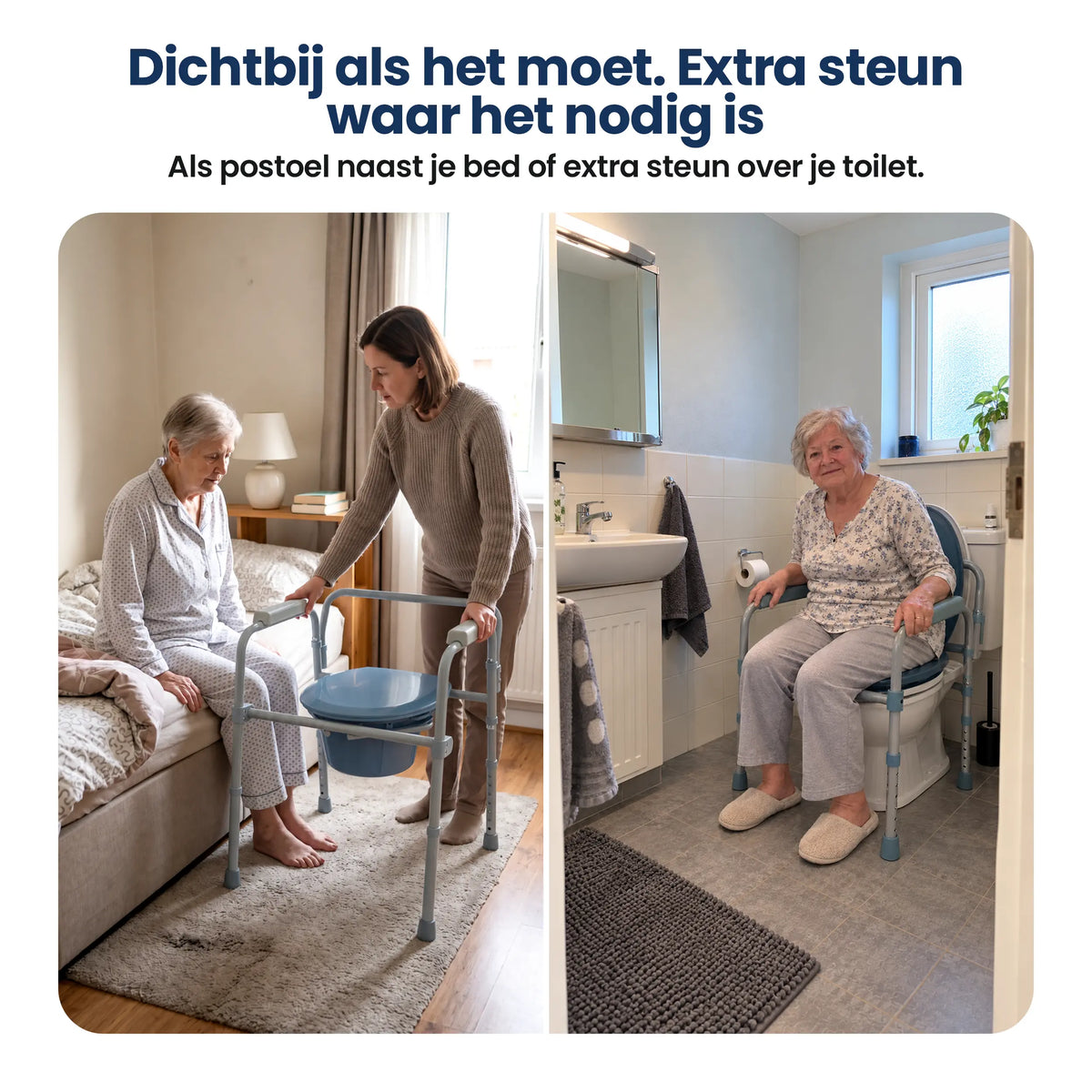 Toiletstoel opvouwbaar 3-in-1