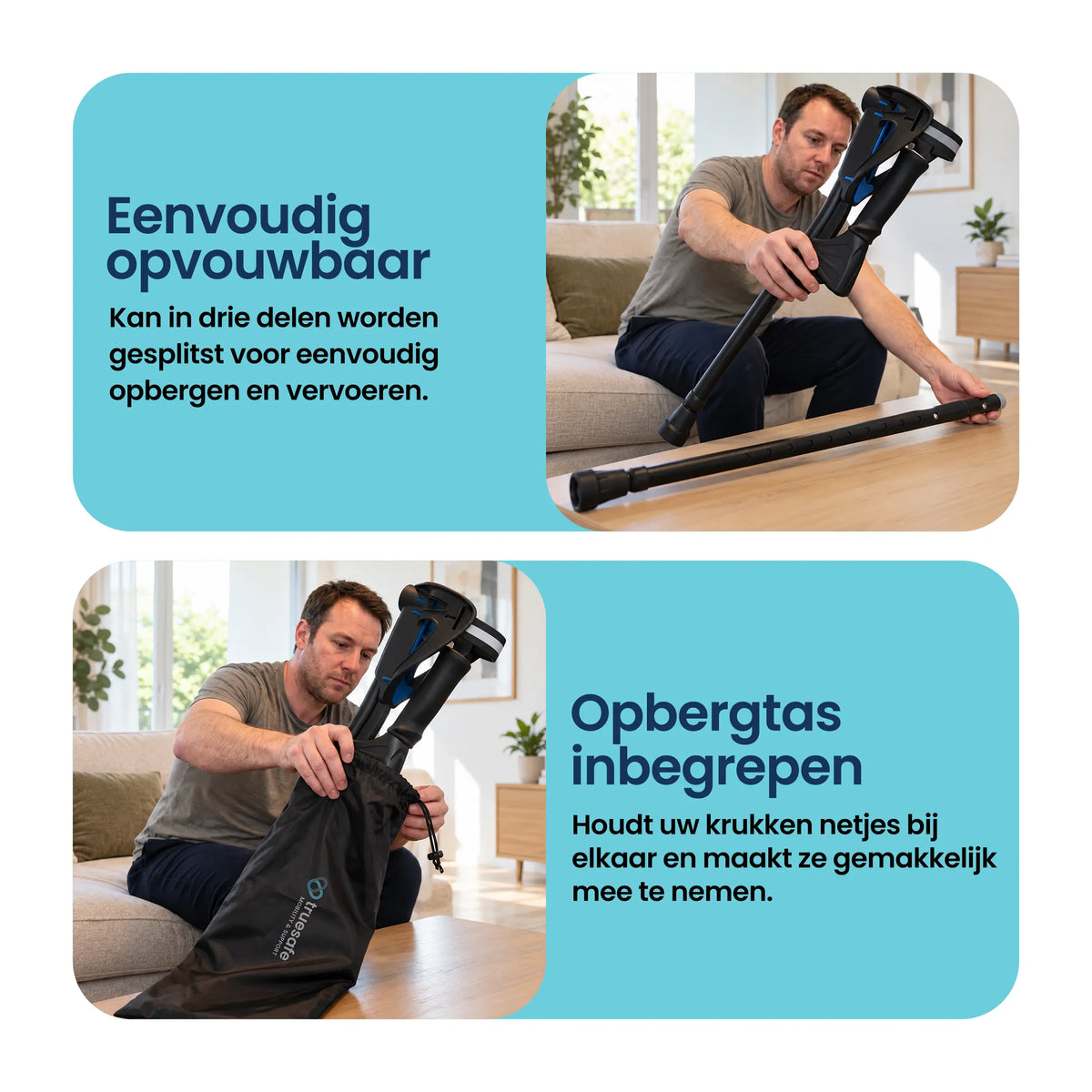 Opvouwbare loopkrukken