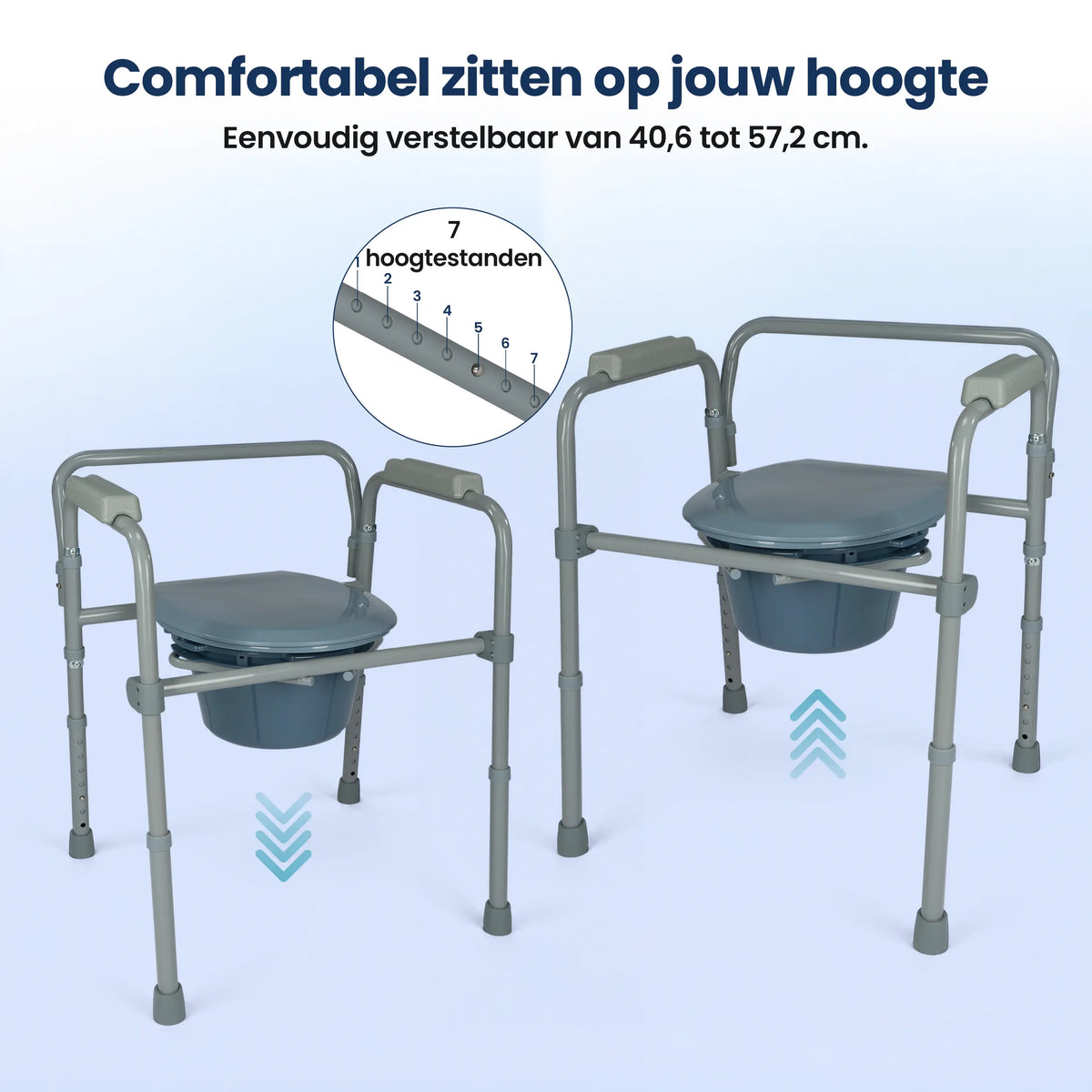 Toiletstoel opvouwbaar 3-in-1