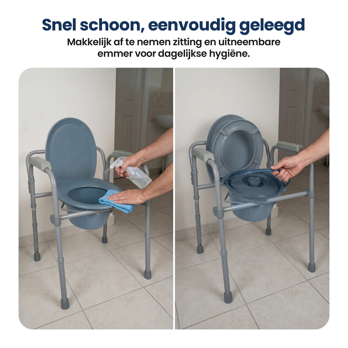 Toiletstoel opvouwbaar 3-in-1