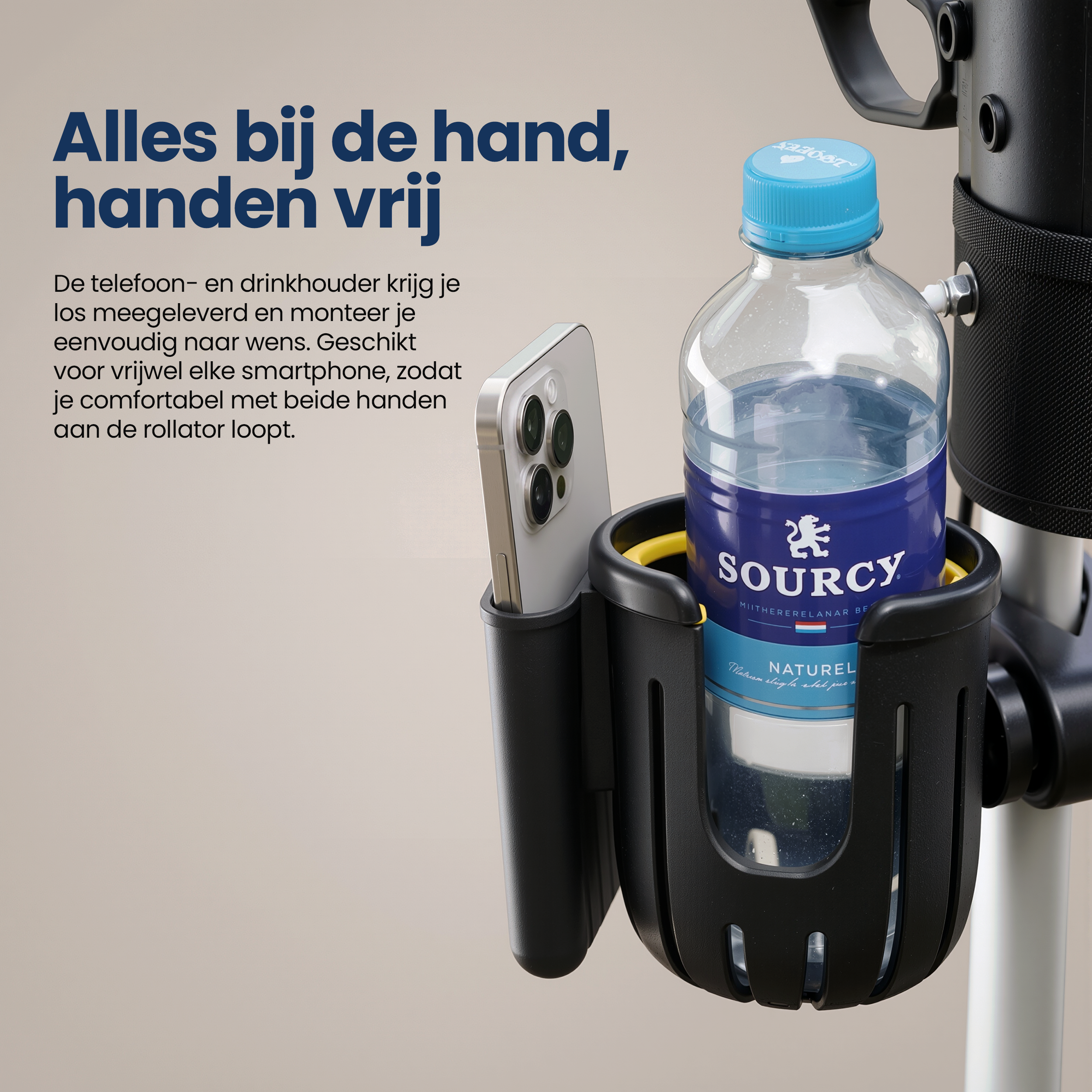 Rollator lichtgewicht en opvouwbaar Truesafe