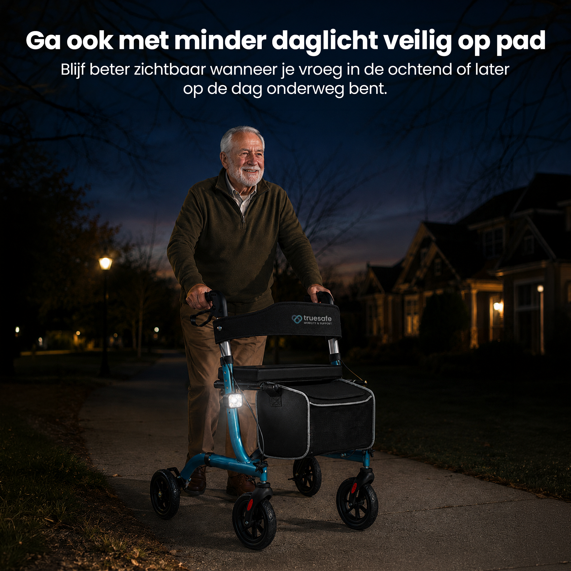 Rollator lichtgewicht en opvouwbaar Truesafe