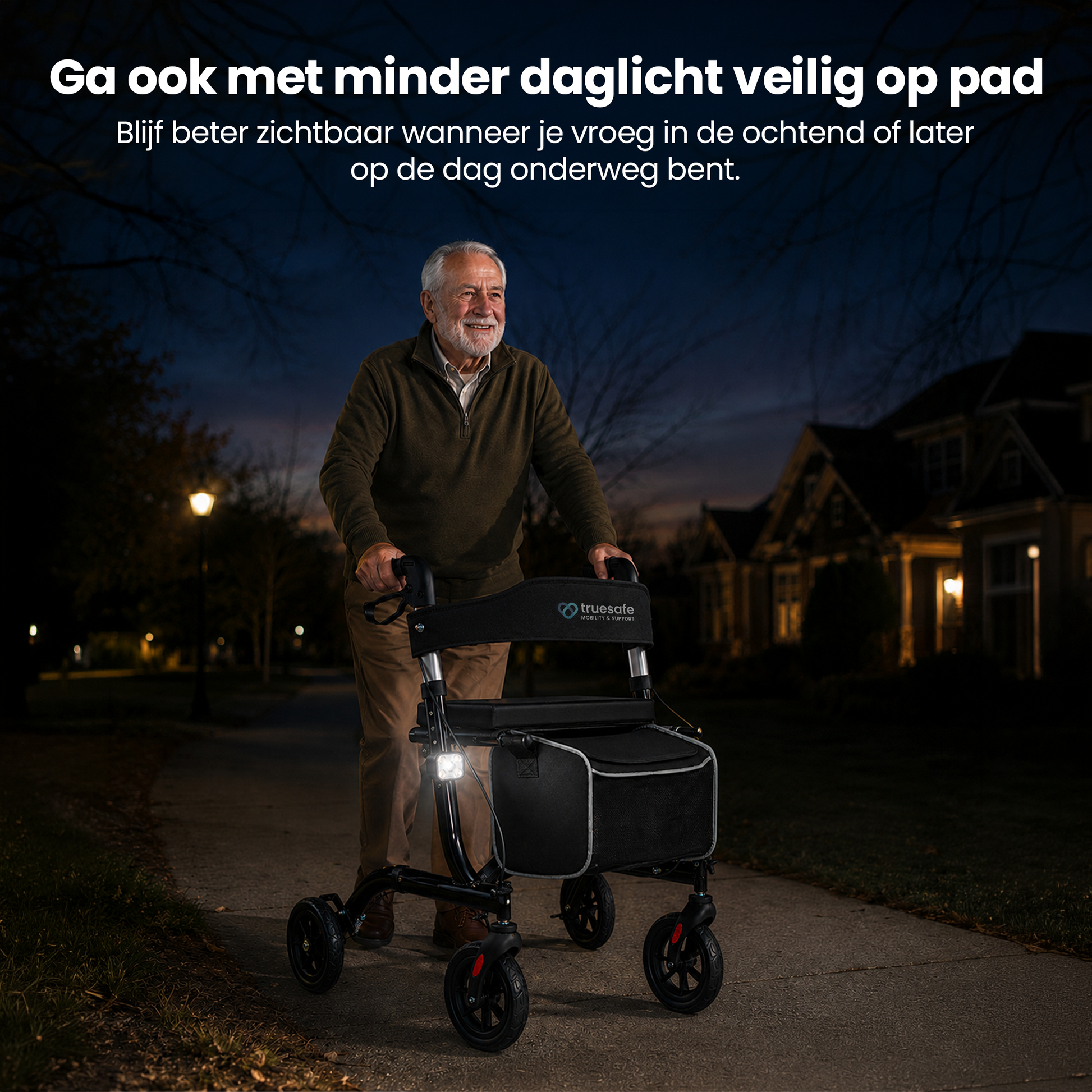 Rollator lichtgewicht en opvouwbaar Truesafe