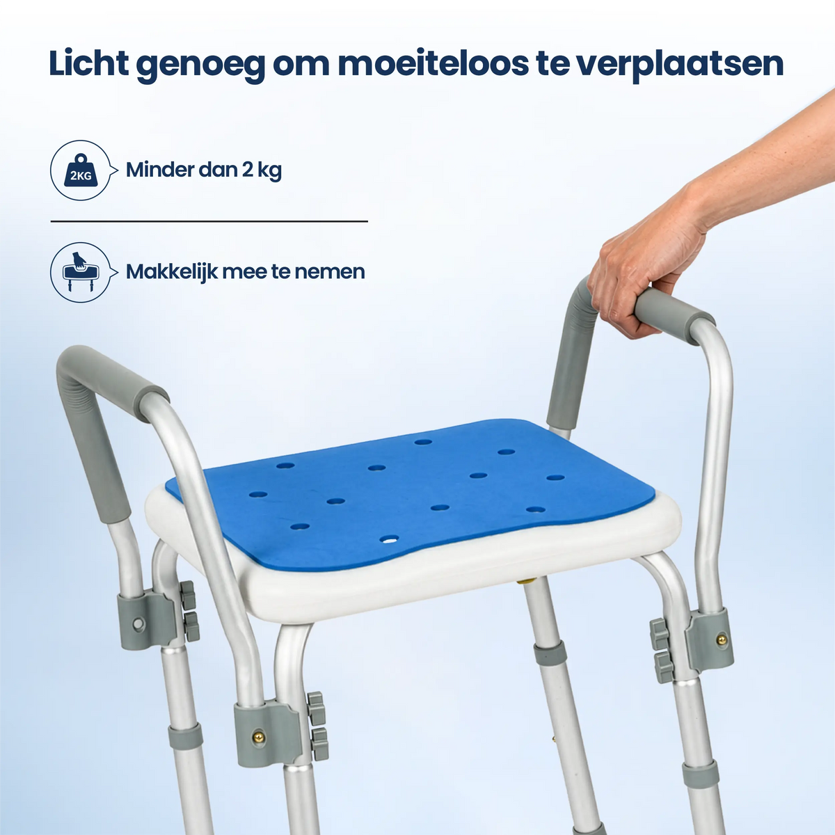 Douchestoel met afneembare armleuningen