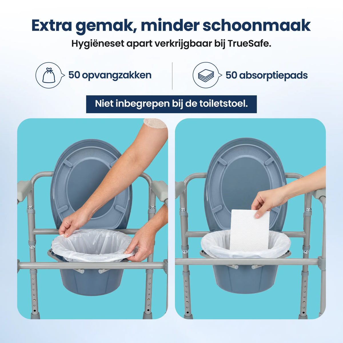 Toiletstoel opvouwbaar 3-in-1