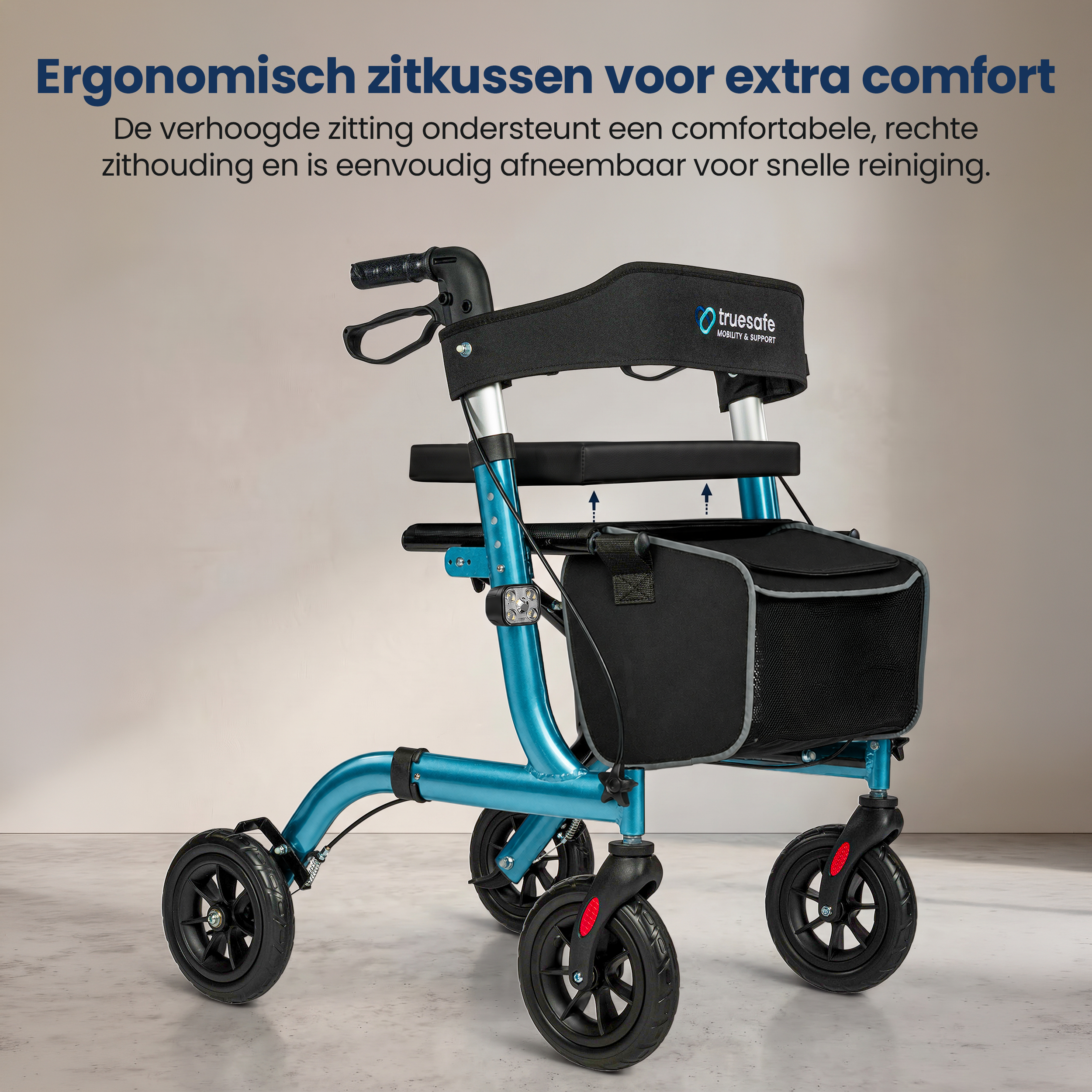 Rollator lichtgewicht en opvouwbaar Truesafe