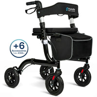 Rollator lichtgewicht en opvouwbaar zwart