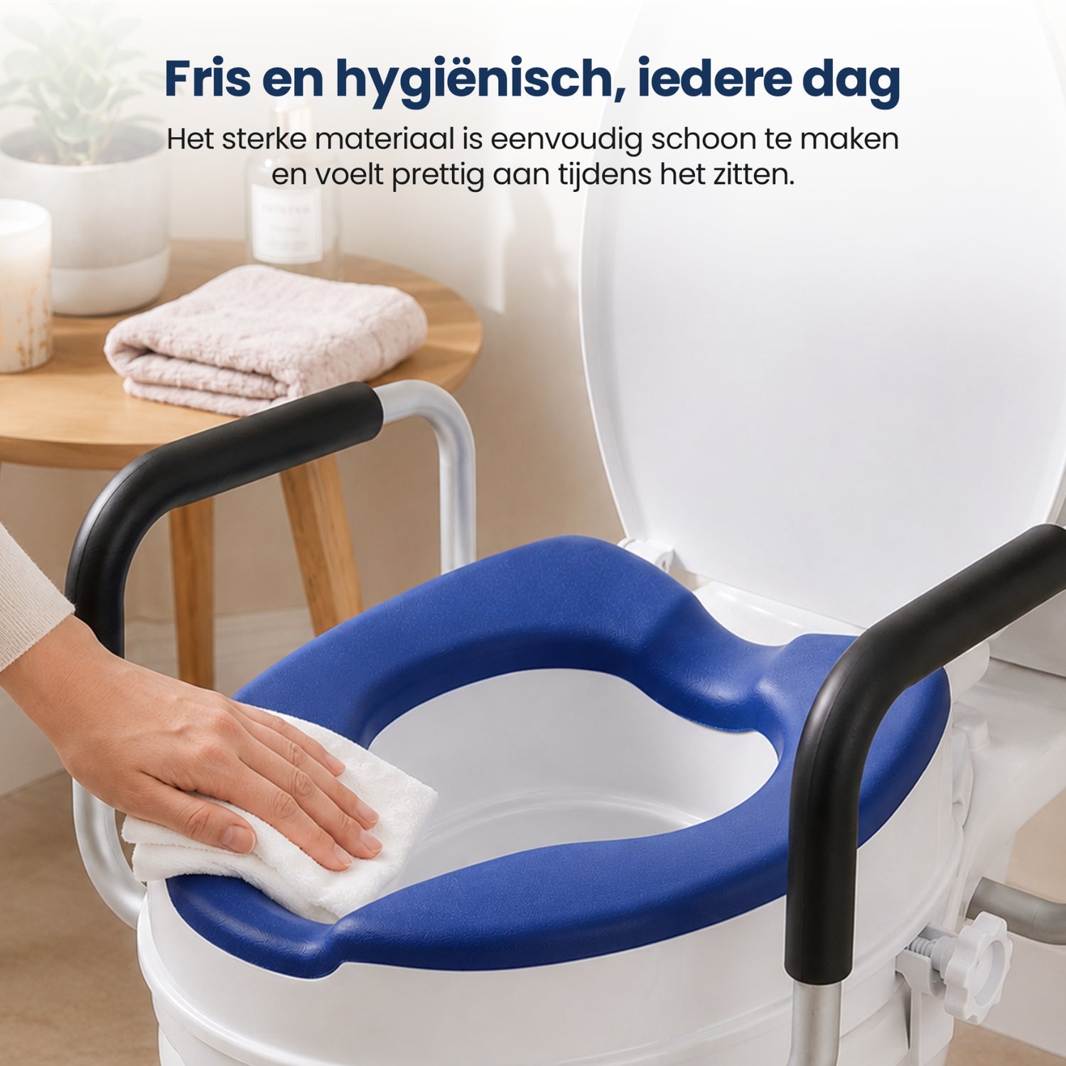 Toiletverhoger 10cm met armsteun (Universeel) Truesafe