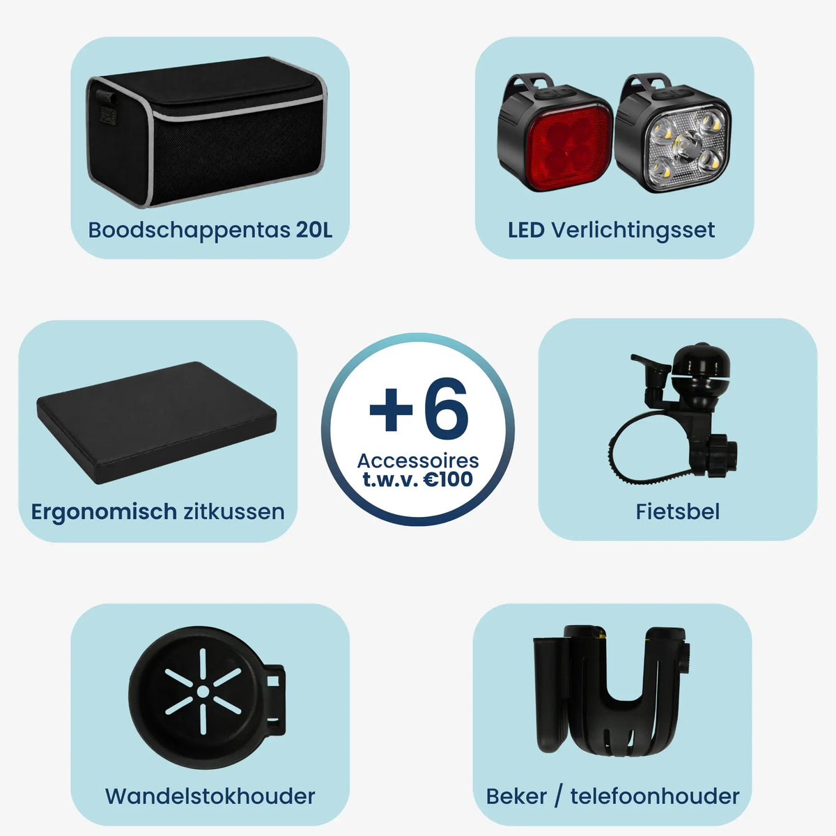 Lichtgewicht rollator opvouwbaar blauw