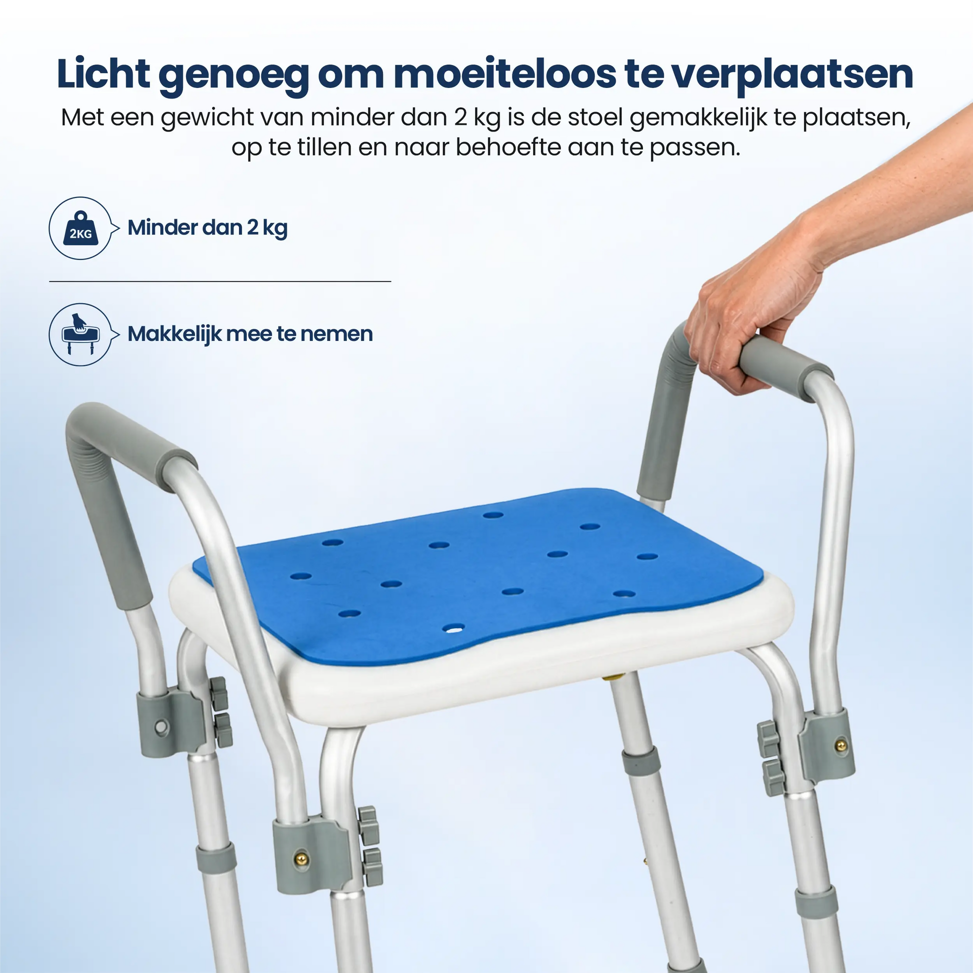 Douchestoel met afneembare armleuningen Truesafe