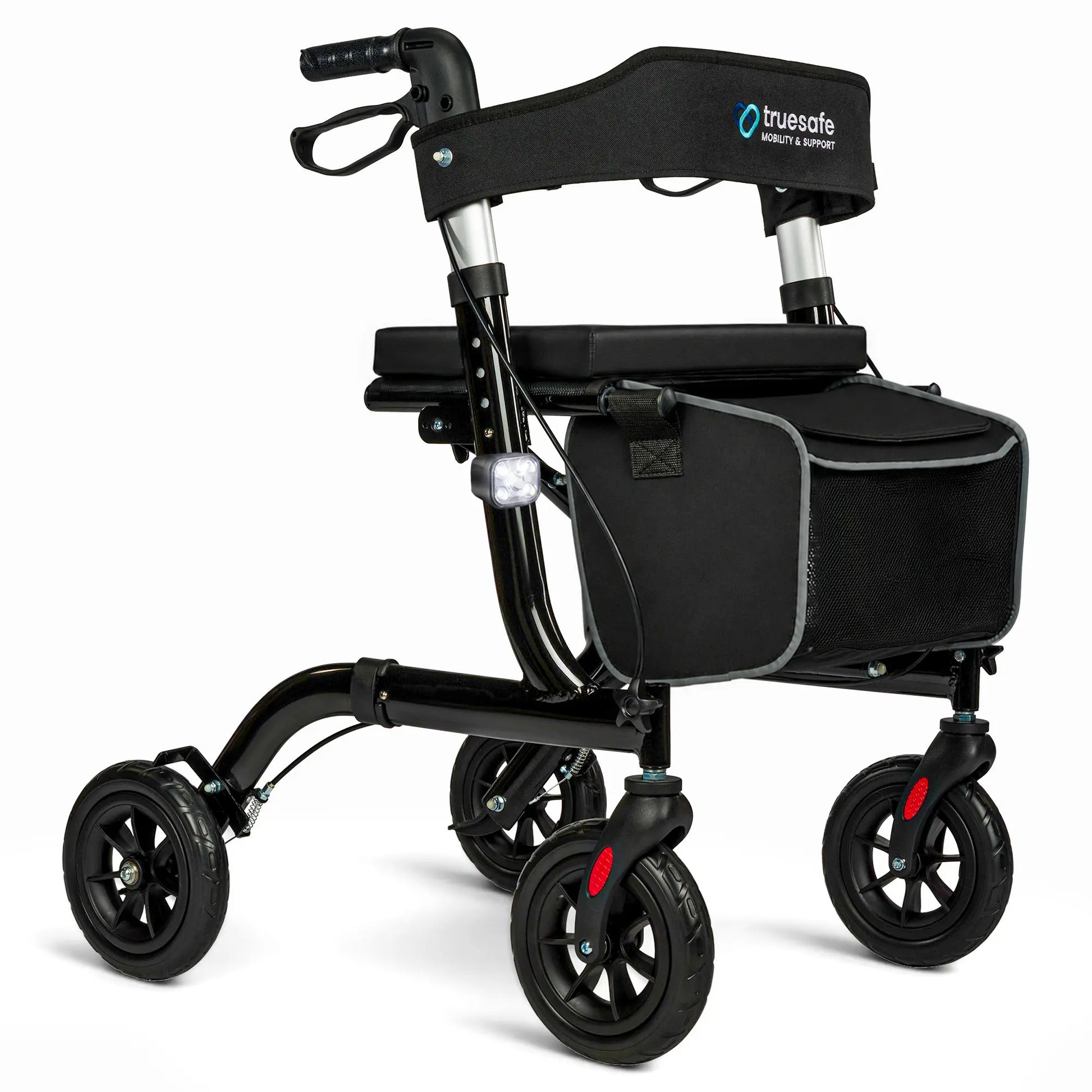 Rollator lichtgewicht en opvouwbaar zwart Truesafe