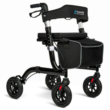 Rollator lichtgewicht en opvouwbaar zwart Truesafe