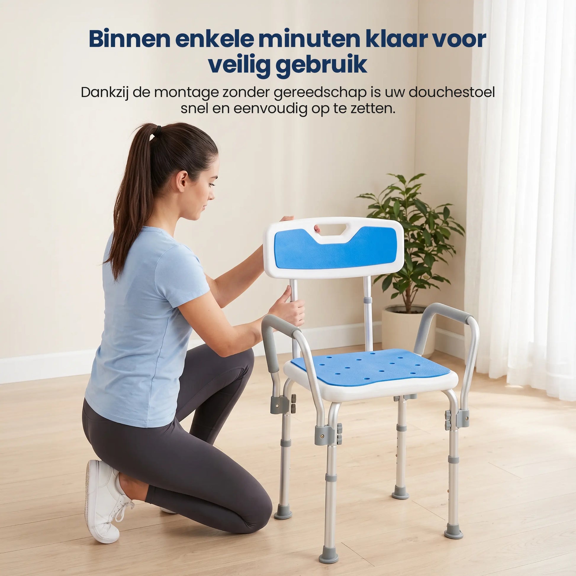 Douchestoel met afneembare armleuningen Truesafe